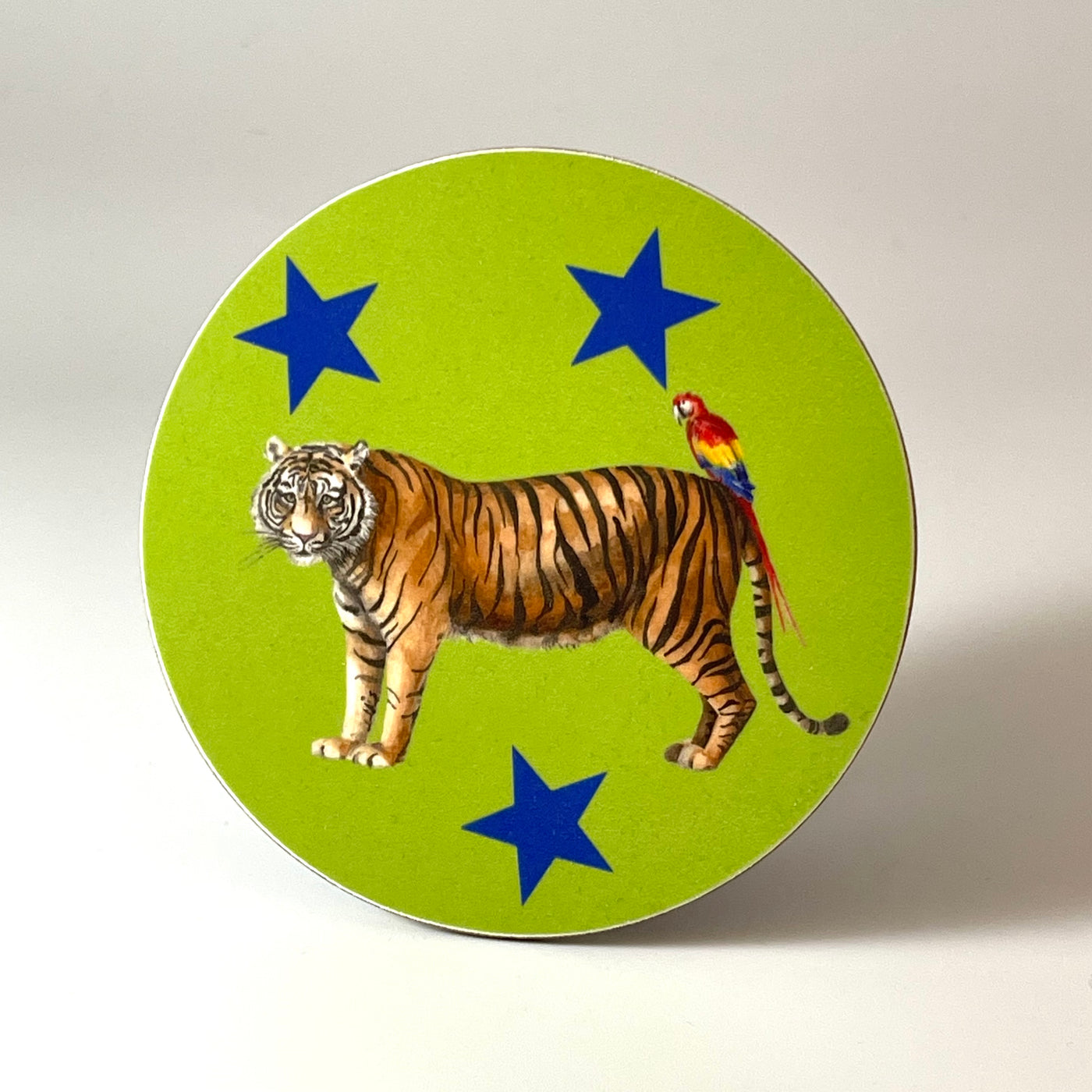 Tiger and Parrot Terry and Polly Coaster