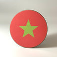 Coral and Green Star Coaster