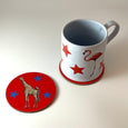 Giraffe and Peacock Muriel and George Coaster