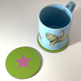 Green and Lilac Star Coaster