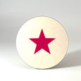 Cream and Pink Star Coaster