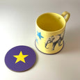 Purple and Yellow Star Coaster