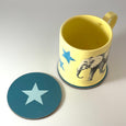 Teal and Aqua Star Coaster