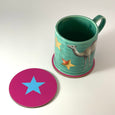 Pink and Blue Star Coaster