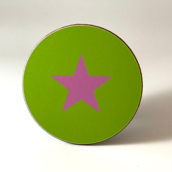 Green and Lilac Star Coaster