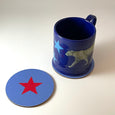 Blue and Red Star Coaster