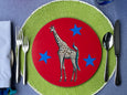 Giraffe and Peacock Muriel and George Place Mat