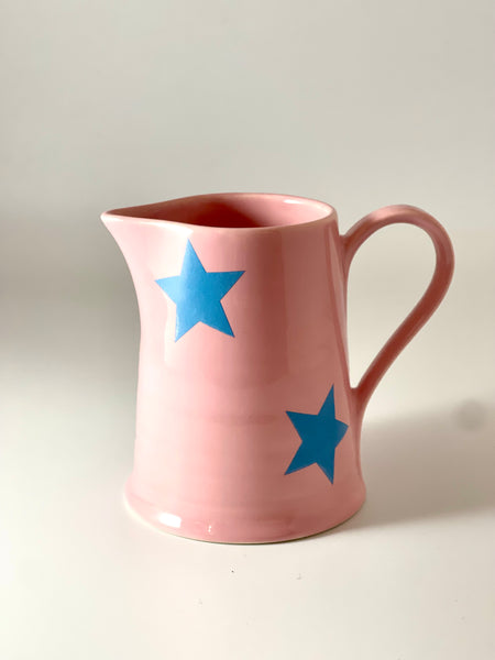 Pink and Blue Star Mini Jug