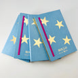 Pale Blue and Gold Star A5 Notebook