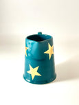 Teal and Gold Star Mini Jug