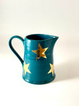 Teal and Gold Star Mini Jug