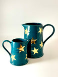 Teal and Gold Star Mini Jug