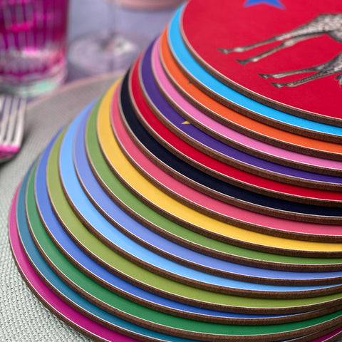 Colourful animal and star place mats