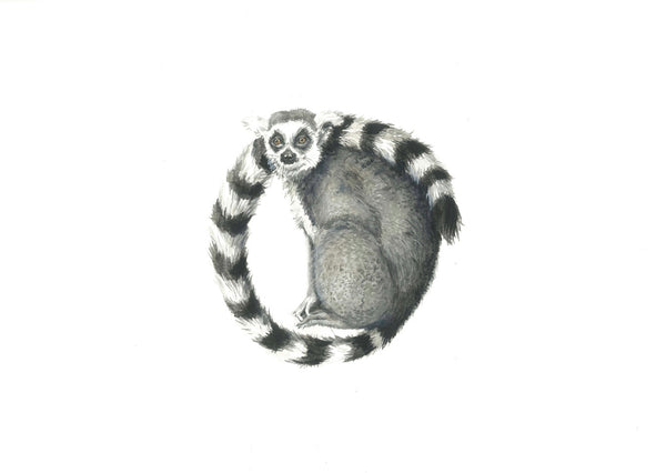 Original Keith the Lemur Watercolour Painting