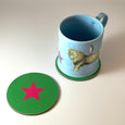 Green and Pink Star Coaster