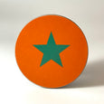 Orange and Green Star Coaster