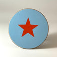 Blue and Coral Star Coaster