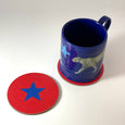Red and Royal Blue Star Coaster